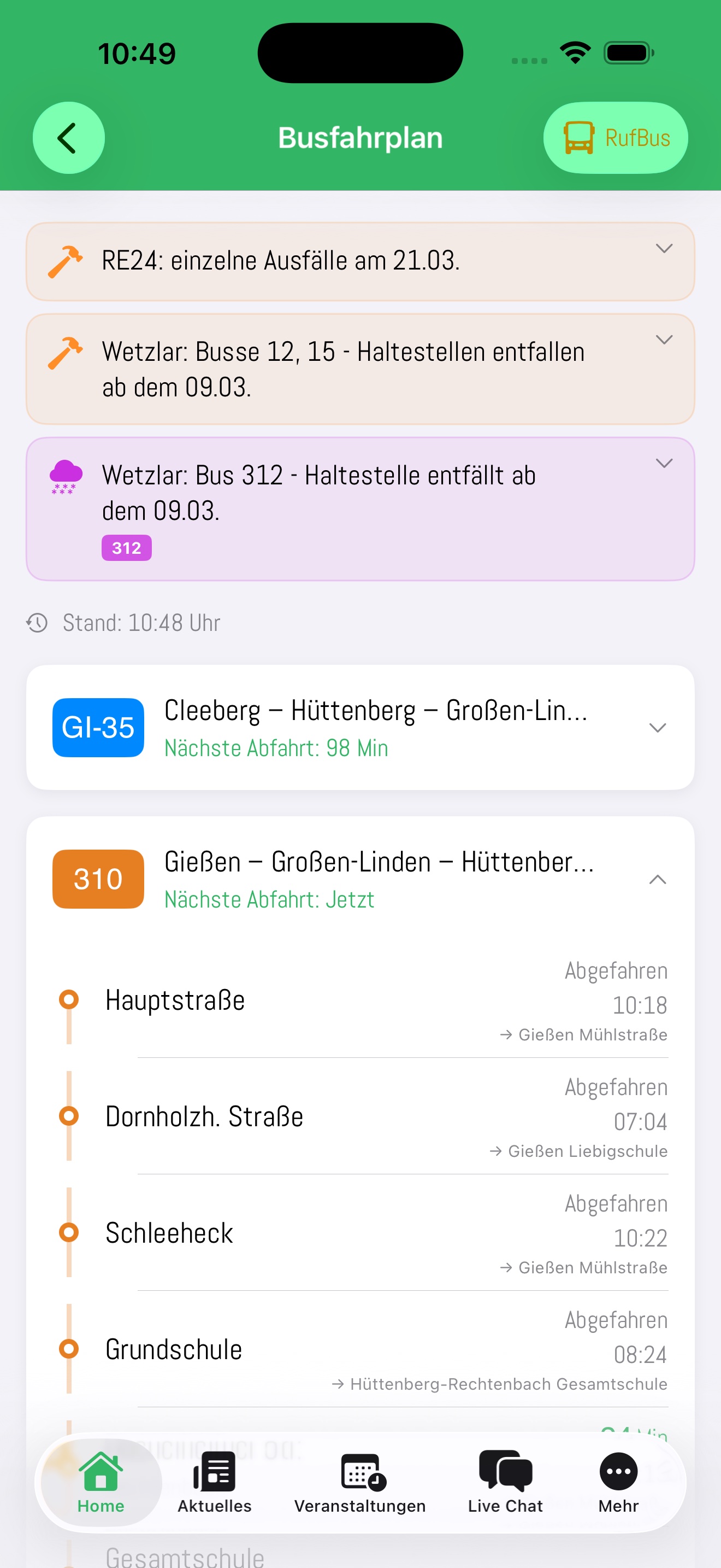 Busfahrplan